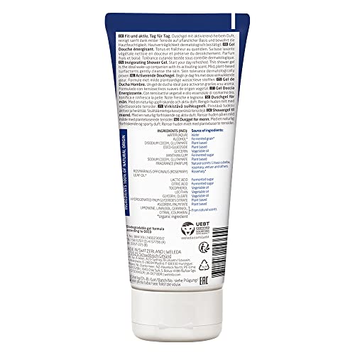 Weleda Men Active Shower Gel - Natural Body Wash for Men, 6.8 oz