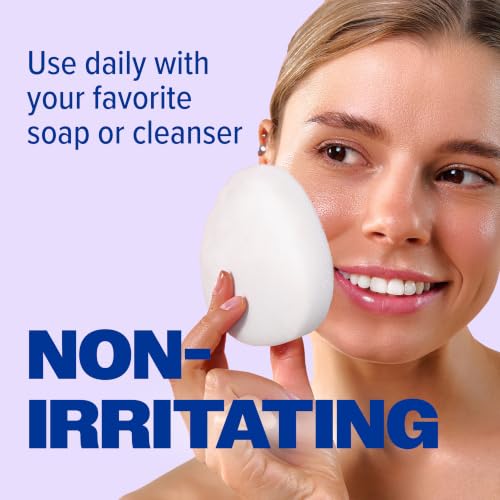 Buf-Puf Regular Facial Sponge - Exfoliating Face Scrubber, 2 Pack