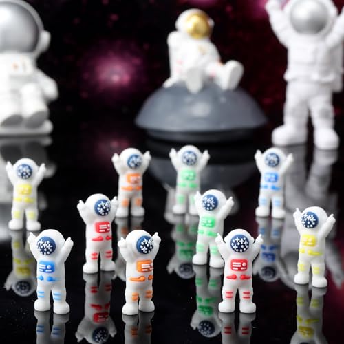 25 Mini Astronaut Figurines for Kids - Colorful Space Party Favors