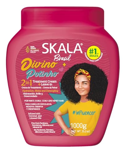 SKALA Kids 2-in-1 Treatment Cream & Leave-In Conditioner for Curly Hair, 35.2 oz