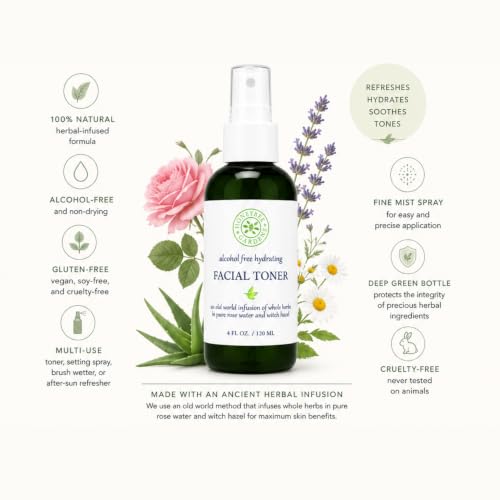 Hydrating Facial Toner & Makeup Setting Spray - Alcohol-Free, Vegan, Unscented - 4 fl oz