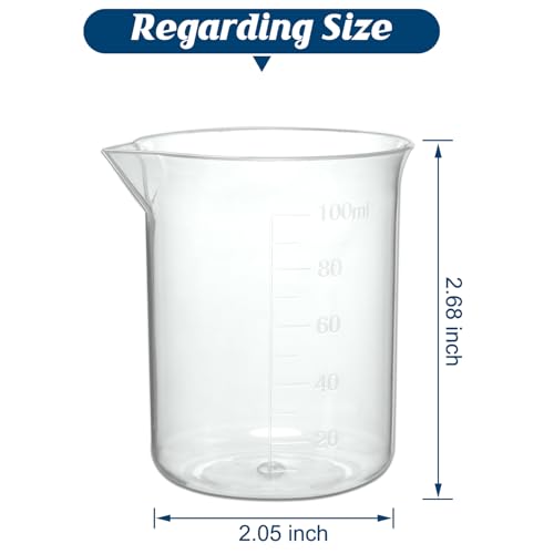 100ml Plastic Measuring Cups Set of 15 for Liquid Measurement