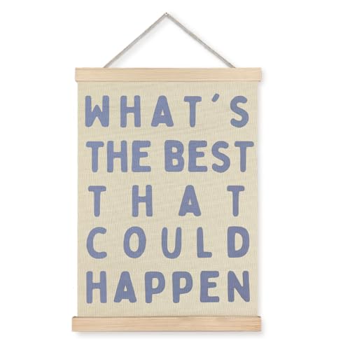 Inspirational Blue Affirmations Wall Art - 12x16 Inch Decor