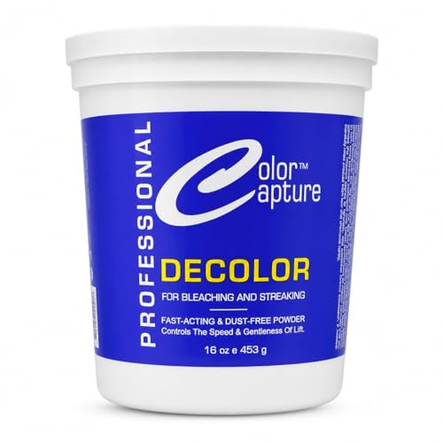 COLOR CAPTUR Hair Bleach Powder ? 7+ Level High-Lift Blonding Agent for Platinum & Cool-Toned Blonde | Dust-Free, Cruelty-Free | Professional Salon & At-Home Use | Made in USA | 16 oz