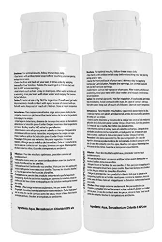 Inverness After Piercing Ear Care Solution 4 oz - 2-Pack for Gentle Healing