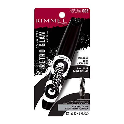 Rimmel Scandaleyes Retro Glam Volumizing Mascara, Extreme Black, 2 Pack