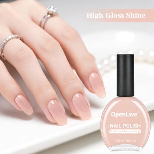 OpenLive 16.5ml Jelly Nude Nail Polish - Quick Dry, High Gloss