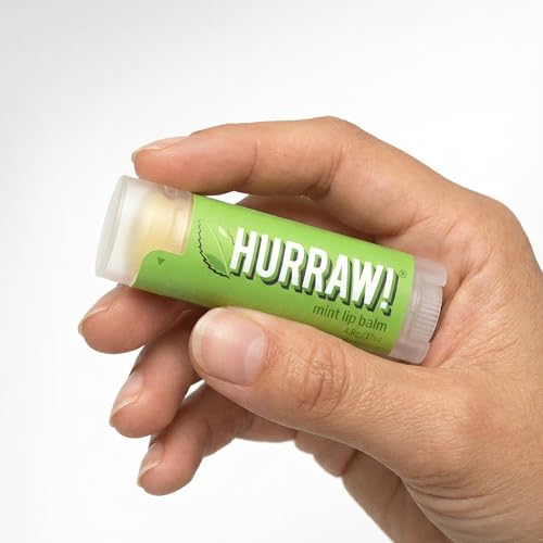Hurraw! Organic Mint Lip Balm Set - 2 Pack, Certified Vegan & Cruelty-Free