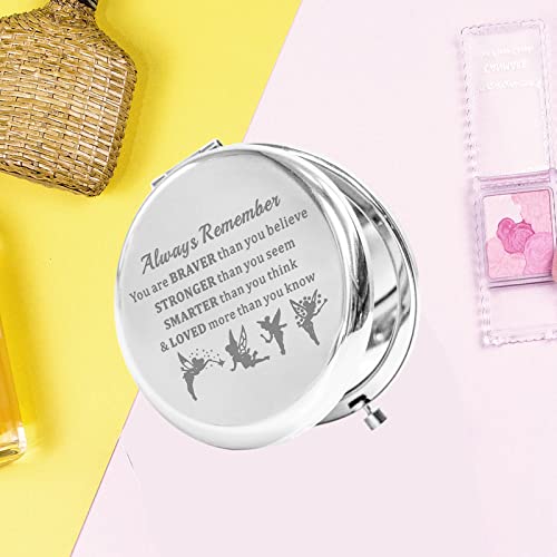 KEYCHIN Inspirational Pocket Mirror - Engraved Fairy Tale Makeup Mirror