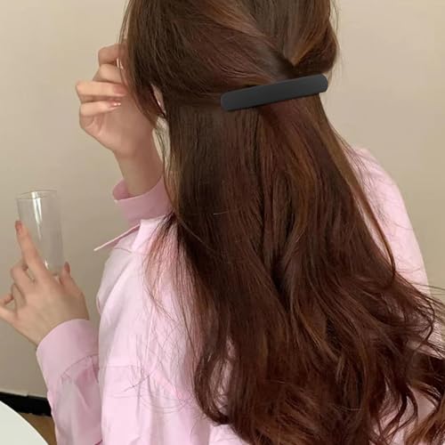 Atoden Black Matte Hair Clips 4Pcs for Thin & Fine Hair – Claw Barrettes for Women & Girls