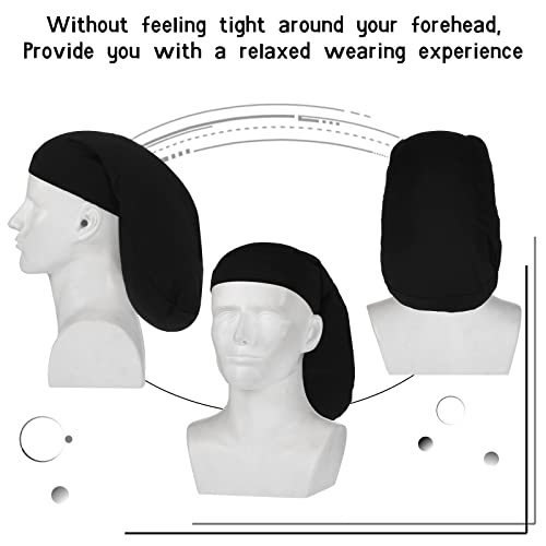 Tatuo Unisex Dreadlock Sleep Cap - Long Hair Bonnet & Head Wrap, 4 Pack