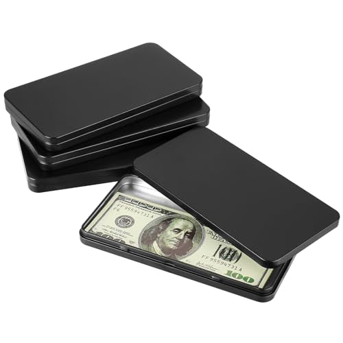 Hipiwe Metal Cash Box - 4 Pack Rectangular Money Organizer