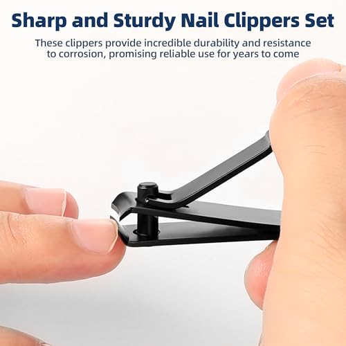 YMHB Nail Clippers Set - Ultra Sharp Fingernail & Toenail Clippers with File