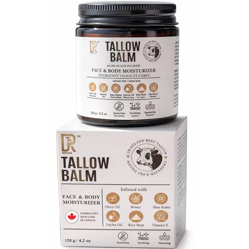DRMOOSE Beef Tallow & Honey Balm – Hydrating Body Butter for Face & Body, 120g