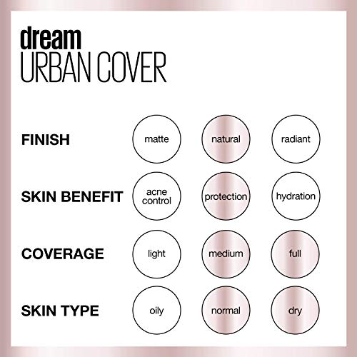 Maybelline Dream Urban Cover Flawless Foundation SPF 50 Cappuccino 1oz