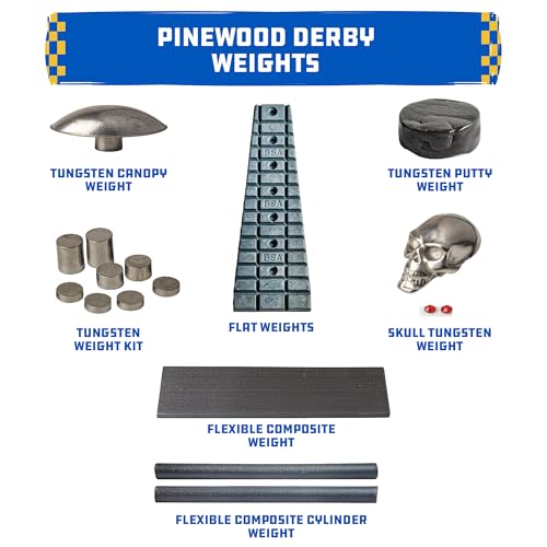 Boy Scouts Pinewood Derby Flat Weights - 2.3oz Zinc Weights