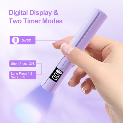 Asimebesty Portable Mini UV LED Nail Lamp - Rechargeable Cordless Nail Dryer