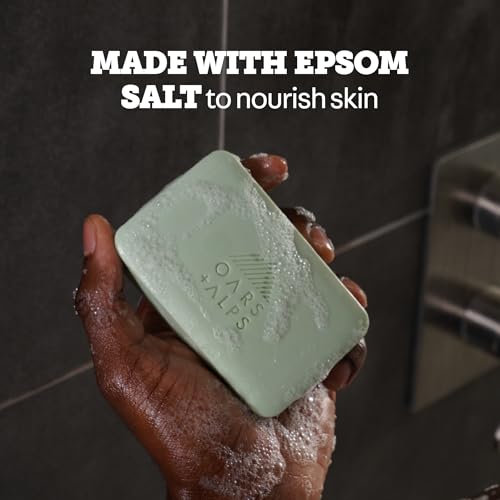 Men's Exfoliating & Moisturizing Bar Soap with Epsom Salt - Post Workout Cleanse
