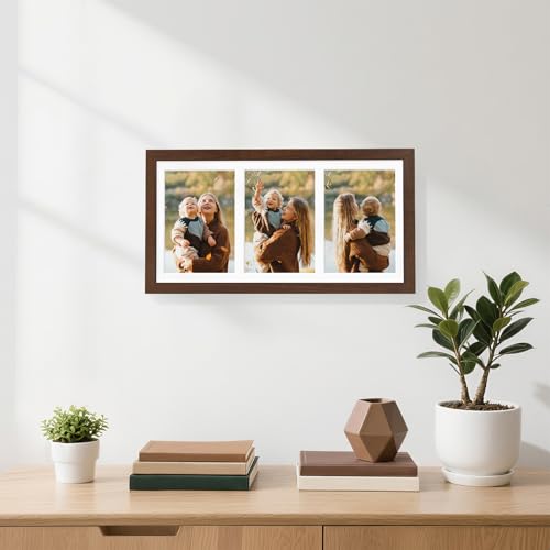 Brown 3-Photo Collage Frame for 5x7 Pictures | decorUhome