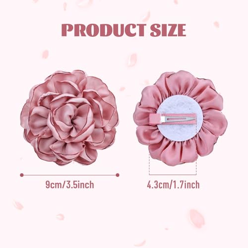 inSowni 20 Piecess Silk Satin 9cm / 3.5" Big Rose Flower Alligator