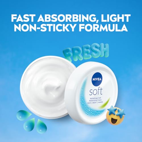 NIVEA Soft Light Moisturizer Cream with Vitamin E & Jojoba Oil 100ml