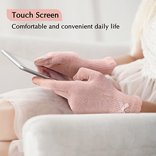 Evridwear Cotton Touchscreen Moisturizing Gloves for Dry Hands