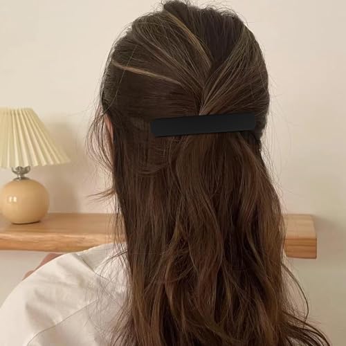 Atoden Black Matte Hair Clips 4Pcs for Thin & Fine Hair – Claw Barrettes for Women & Girls