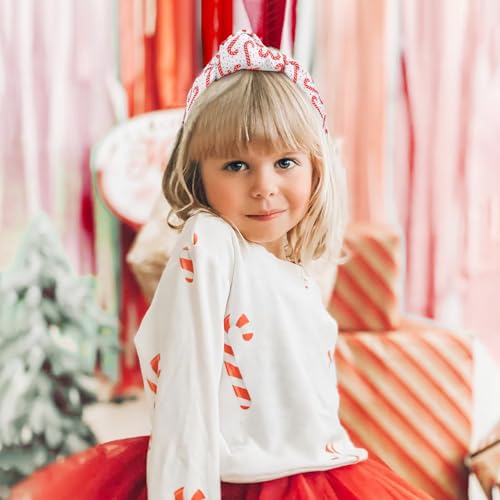 Christmas Top Knot Headbands for Women - 3 Pack Festive Hair Accessories