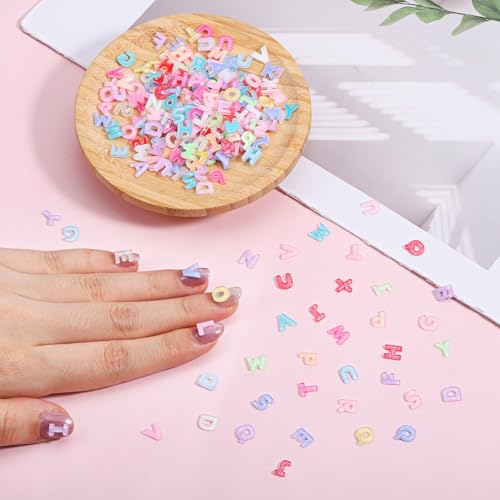 TIESOME 300 Pcs Candy Resin Letter Nail Charms for DIY Art