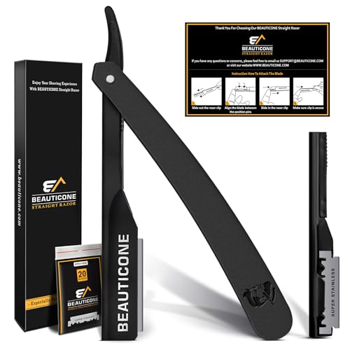 Beauticone Straight Razor Kit for Men - Professional Barber Blade