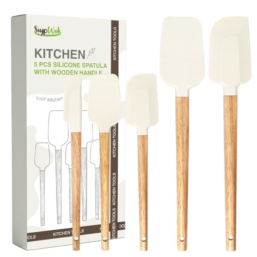 Silicone Spatula Set - 5 Piece Nonstick Kitchen Utensils