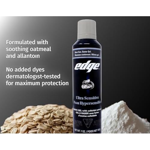 Edge Shave Gel Ultra Sensitive, Fragrance Free 7 oz ( Pack of 4)