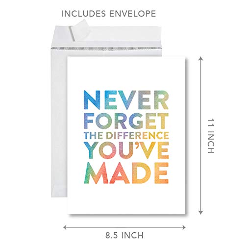 Jumbo Retirement Card with Envelope - 8.5 x 11 Inch, Teacher & Doctor Farewell