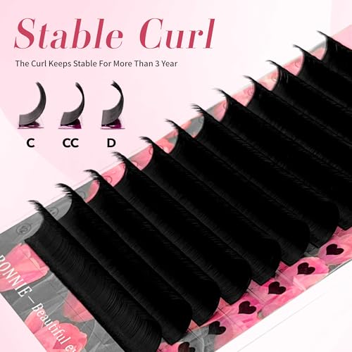 ABONNIE 0.03-CC Self Fanning Lash Extensions 8-15mm Mixed Length Cashmere Fans
