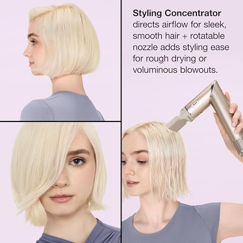 Shark FlexStyle | Air Multi-Styler & Drying System | Hair Dryer Brush for Blowouts with Coanda Auto- Wrap Curlers, Oval & Paddle Brush & Concentrator Attachment | Stone | HD430