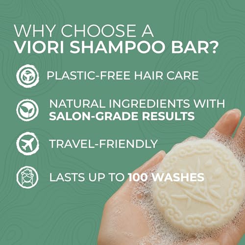 Viori Rosemary Biotin Shampoo Bar for Thinning Hair - Vegan & Sulfate-Free
