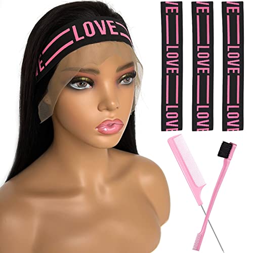 Iraatraa Wig Accessory Set - 5 Elastic Edge Wrap Bands & Tools