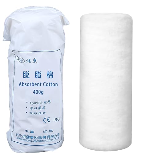 Pure Cotton Rolls 400g - Soft, Absorbent for Makeup, Wound & Household Use