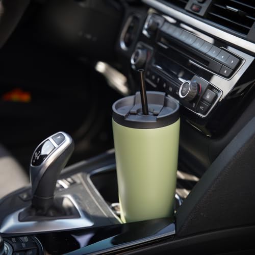 Konokyo 26 oz Insulated Stainless Steel Tumbler with Straw - Cherry