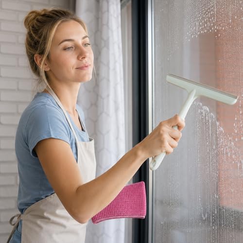 3-Pack Shower Squeegee Set for Glass & Car Windows - Durable & Ergonomic