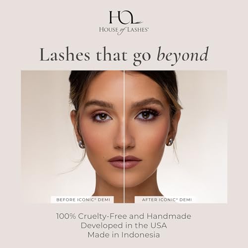 House of Lashes Iconic Demi Faux Mink Lashes - Comfortable Cat-Eye Effect