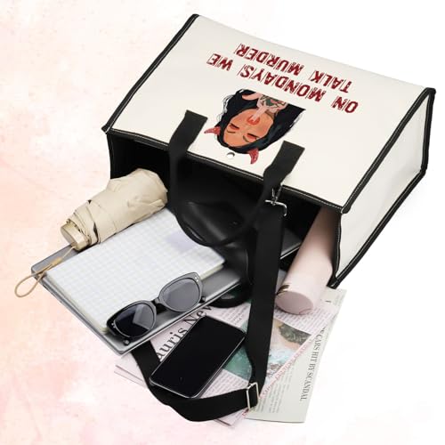 Bailey Makeup Bag - On Mondays We Talk Murder Zipper Pouch (TALK MURDER BG)