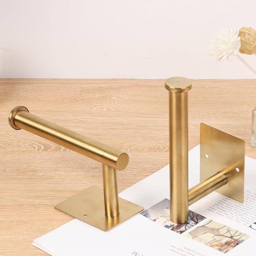 OCIOLI No Drill Curtain Holdbacks - 2 Pack Gold Metal Tiebacks