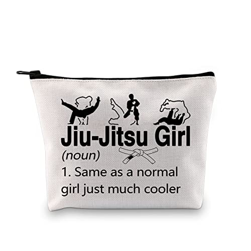 XYANFA Jiu Jitsu Girl Makeup Bag - Martial Arts Gift, Sport Cosmetic Organizer