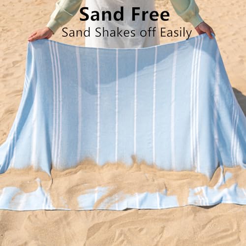 Oversized Turkish Beach Towel 36x71” - Quick Dry Sand-Free Khaki