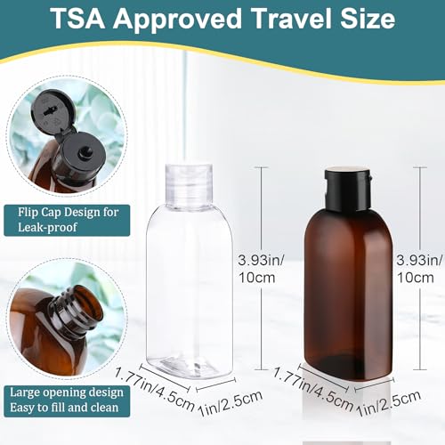 Cosywell Travel Bottles for Toiletries - 8PCS 3.4oz TSA Approved, 6 Labeled