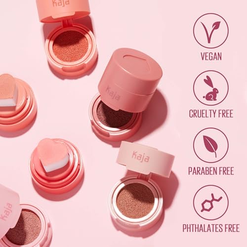 Kaja Blusher - Cheeky Stamp 02 Saucy | Buildable Cushion Blush 0.17 Oz
