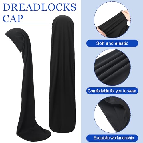 Twistover 37-Inch Jumbo Dreadlock Cap - 4 Pack Milk Fiber Hair Wrap for Locs