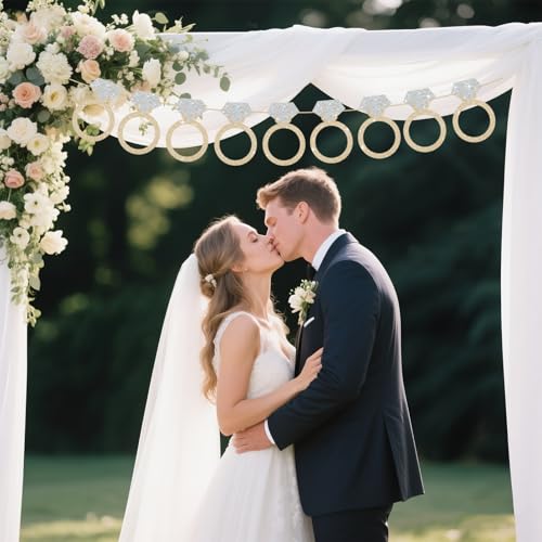 Glitter Ring Banner for Bachelorette & Bridal Shower Decor