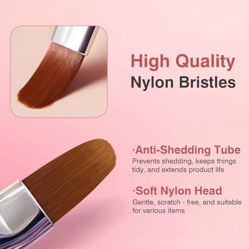 6-Piece Nail Art Brush Set with Liner & Dotting Pens - TOCOLES
